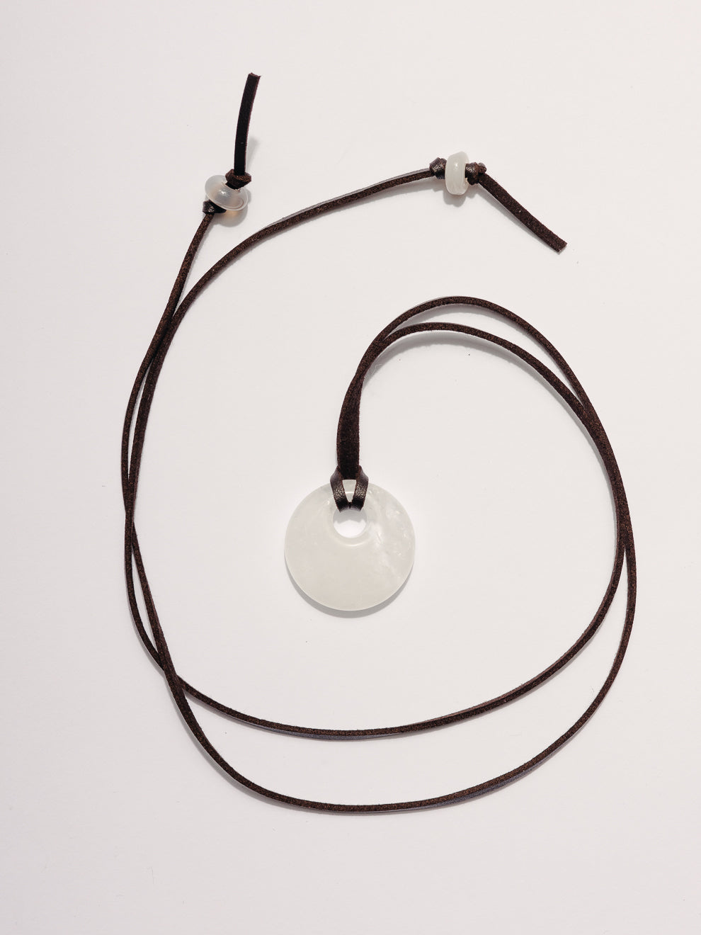 Gabsluk | Handmade Jewellery | Quartz Leather Cord Pendant